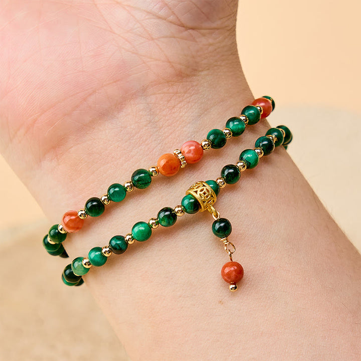 Buddha Stones Natural Green Tiger Eye Double Wrap Strength Bracelet - image 4