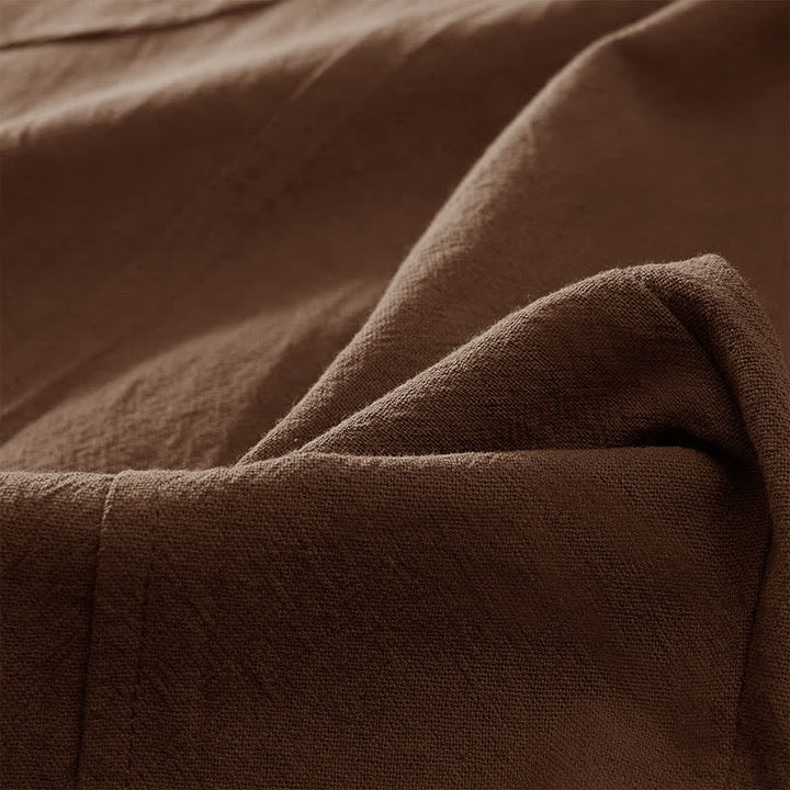 Buddha Stones Spring Casual Drawstring Solid Cotton Women's Harem Pants With Pockets - image 17