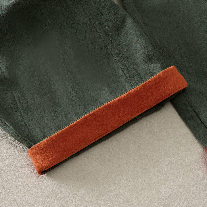 Buddha Stones Spring Casual Drawstring Solid Cotton Women's Harem Pants With Pockets - image 4