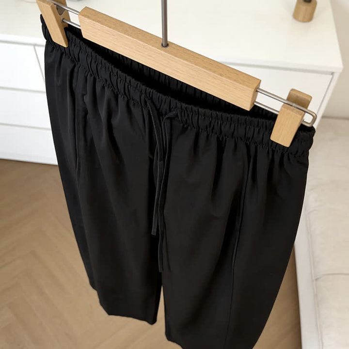 Buddha Stones Summer Minimalist Drawstring Solid Women's Wide Leg Pants With Pockets - image 7