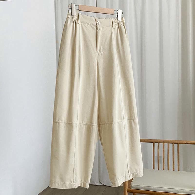 Buddha Stones Summer Casual Button-Up Solid Women's Harem Pants With Pockets - image 9