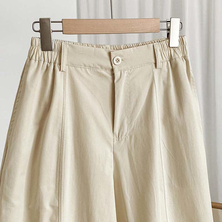 Buddha Stones Summer Casual Button-Up Solid Women's Harem Pants With Pockets - image 7