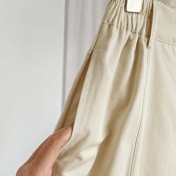 Buddha Stones Summer Casual Button-Up Solid Women's Harem Pants With Pockets - image 11