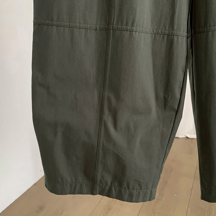 Buddha Stones Summer Casual Button-Up Solid Women's Harem Pants With Pockets - image 3