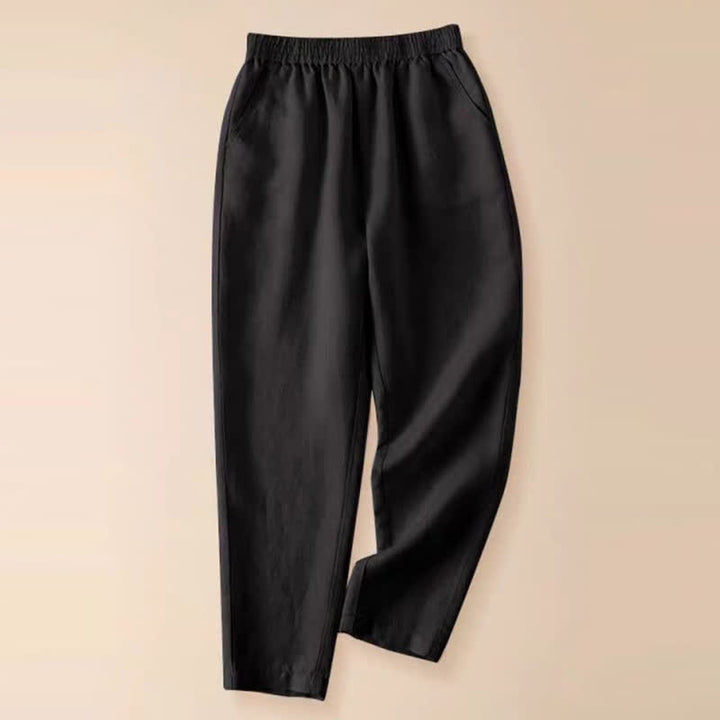 Buddha Stones Summer Casual Solid Women's Tapered Pants With Pockets - Black - US8-10，UK/AU12-14，EU40-42 (2XL) - image 27