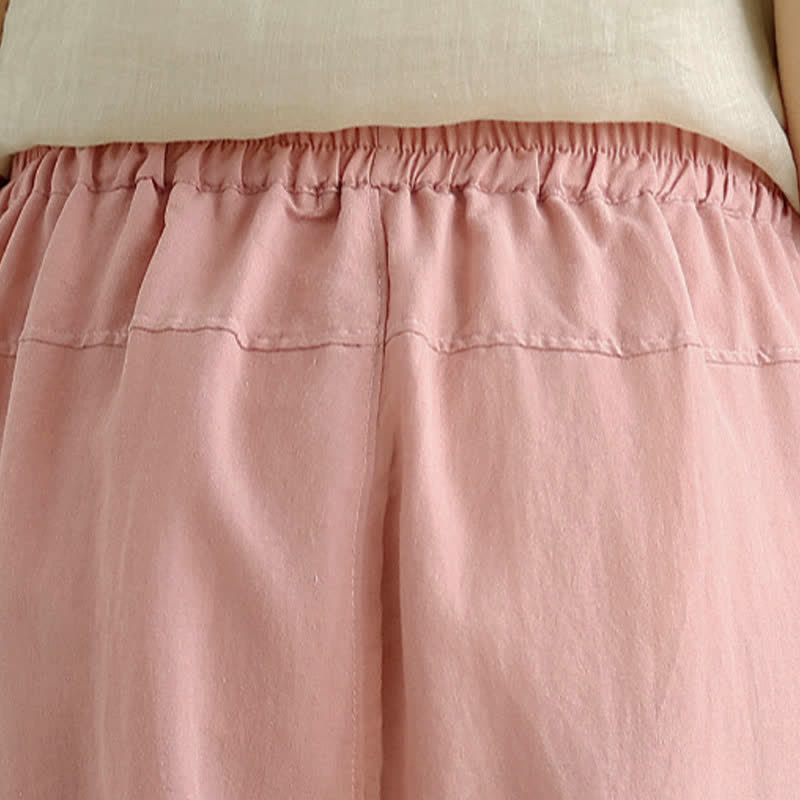 Buddha Stones Summer Casual Solid Women's Tapered Pants With Pockets - image 25