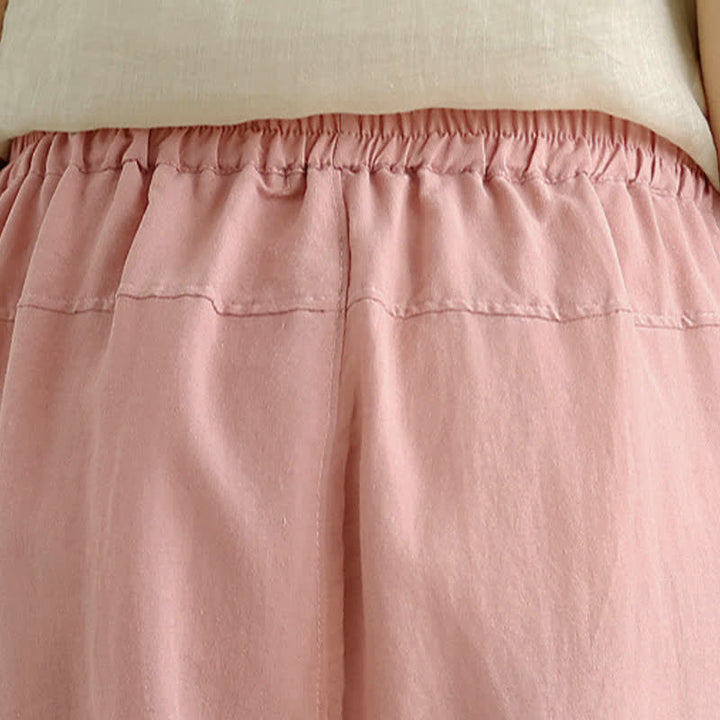 Buddha Stones Summer Casual Solid Women's Tapered Pants With Pockets - image 25