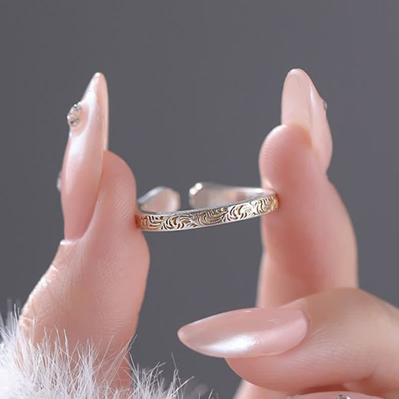 Buddha Stones 999 Sterling Silver Cat Paw Balance Ring - image 7