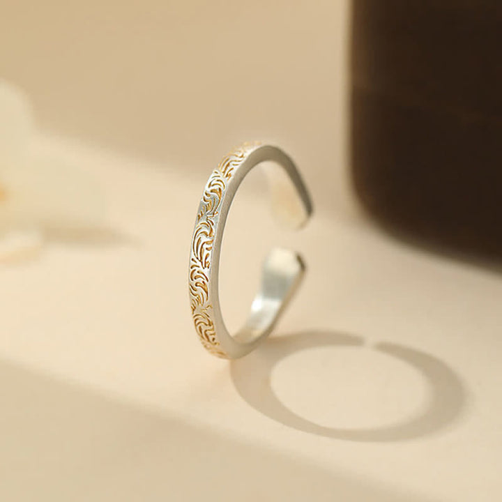 Buddha Stones 999 Sterling Silver Cat Paw Balance Ring - image 1
