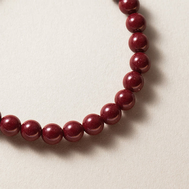 Buddha Stones Cinnabar 999 Sterling Silver Bamboo Blessing Bracelet - image 4