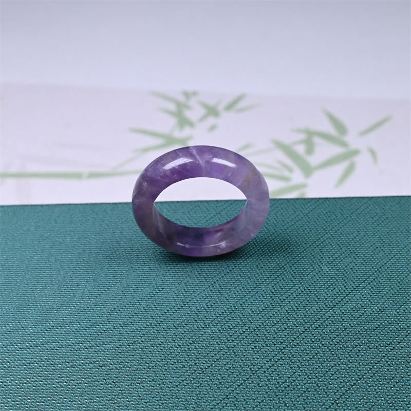 Buddha Stones Natural Amethyst Spiritual Awareness Ring - image 4