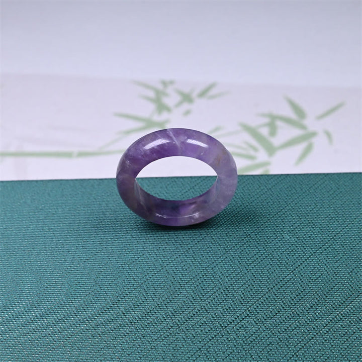 Buddha Stones Natural Amethyst Spiritual Awareness Ring - image 4