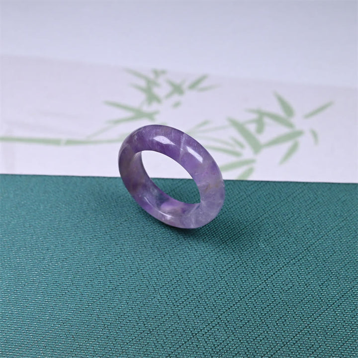 Buddha Stones Natural Amethyst Spiritual Awareness Ring - Natural Amethyst(Color May Vary) - 22mm - image 0