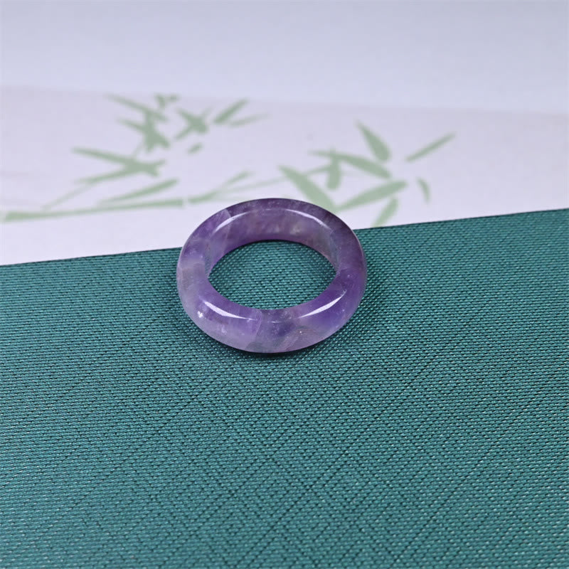 Buddha Stones Natural Amethyst Spiritual Awareness Ring - image 3