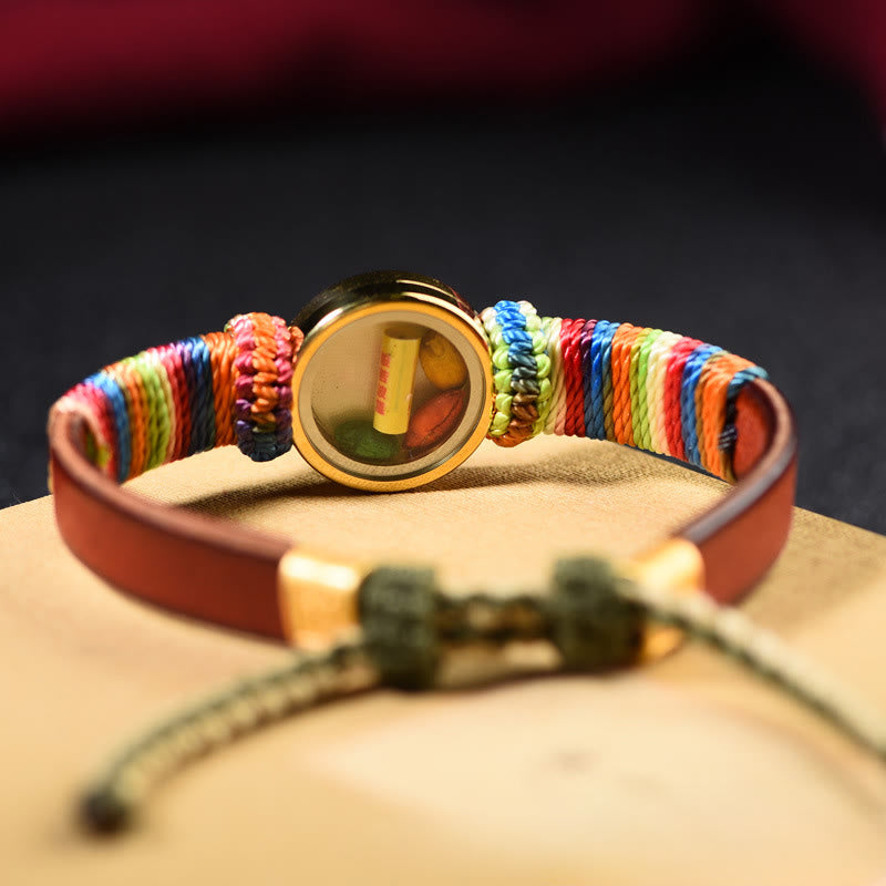 Buddha Stones Tibetan Five Directions Gods Of Wealth Buddha Eye Blessing Bracelet - image 3