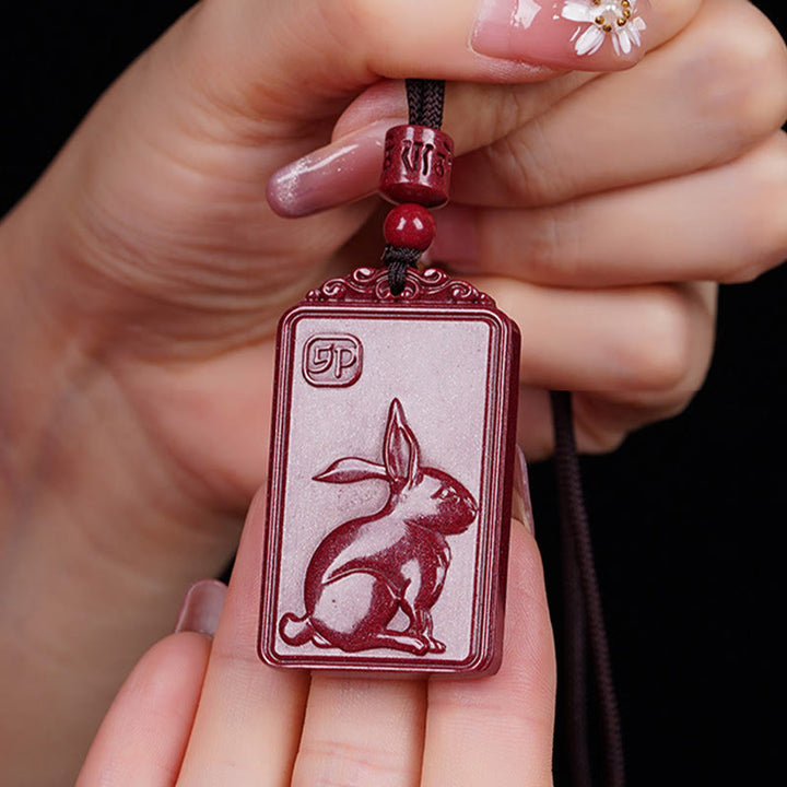 Buddha Stones The Chinese Zodiac Natal Buddha Cinnabar Blessing Necklace Pendant - image 13