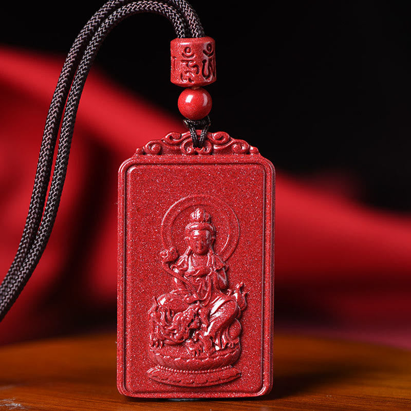 Buddha Stones The Chinese Zodiac Natal Buddha Cinnabar Blessing Necklace Pendant - image 11