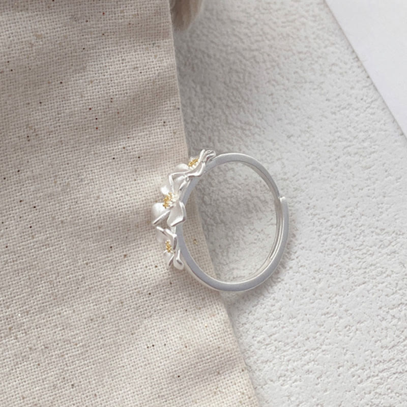 Buddha Stones 925 Sterling Silver Gardenia Design Protection Adjustable Ring - image 8