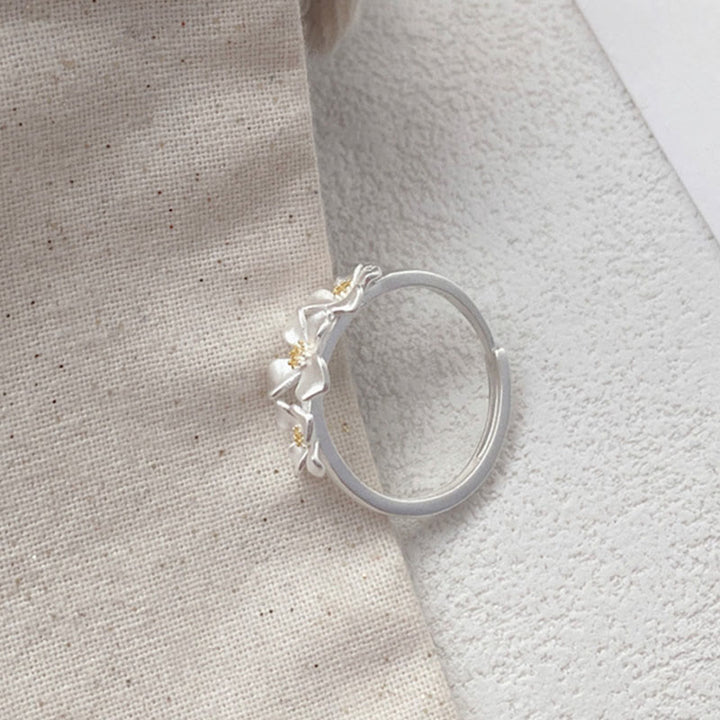 Buddha Stones 925 Sterling Silver Gardenia Design Protection Adjustable Ring - image 8