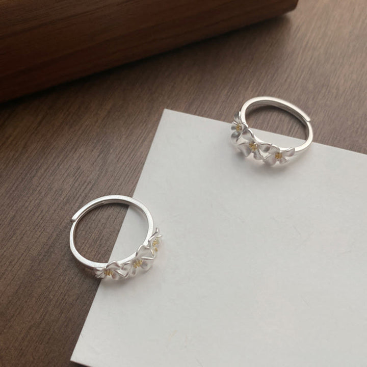 Buddha Stones 925 Sterling Silver Gardenia Design Protection Adjustable Ring - image 9