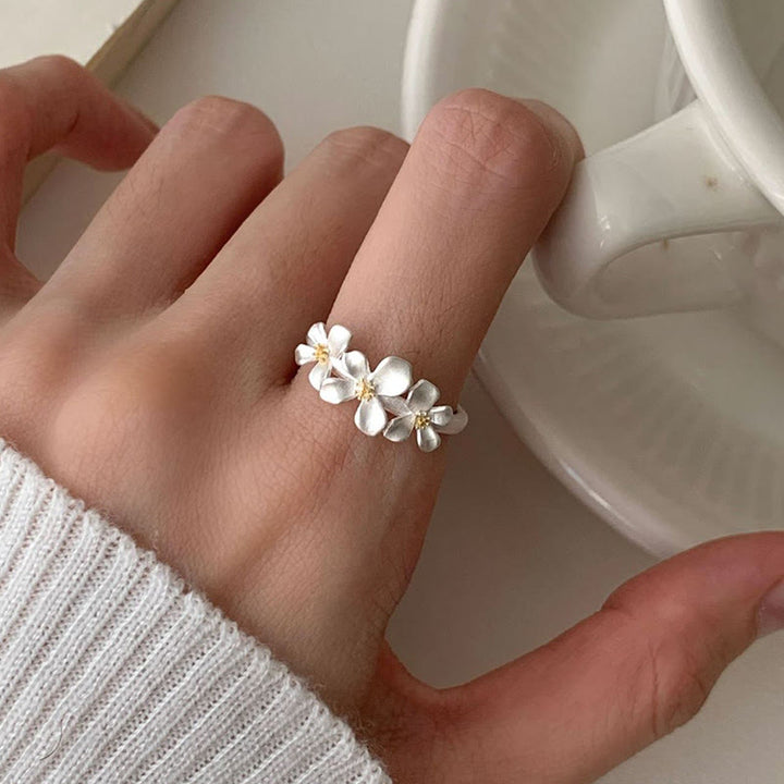 Buddha Stones 925 Sterling Silver Gardenia Design Protection Adjustable Ring - image 11