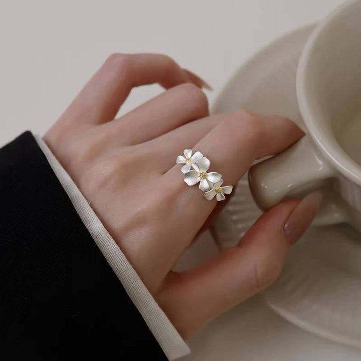 Buddha Stones 925 Sterling Silver Gardenia Design Protection Adjustable Ring - image 4