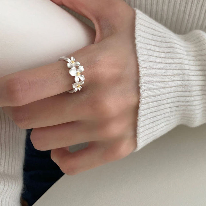 Buddha Stones 925 Sterling Silver Gardenia Design Protection Adjustable Ring - image 13