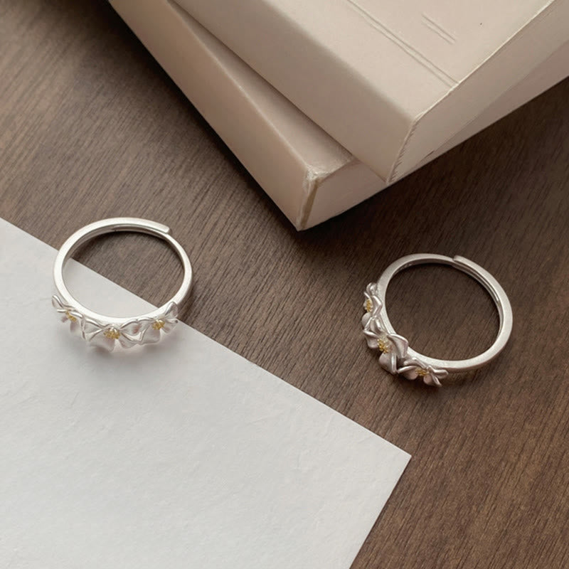 Buddha Stones 925 Sterling Silver Gardenia Design Protection Adjustable Ring - image 10