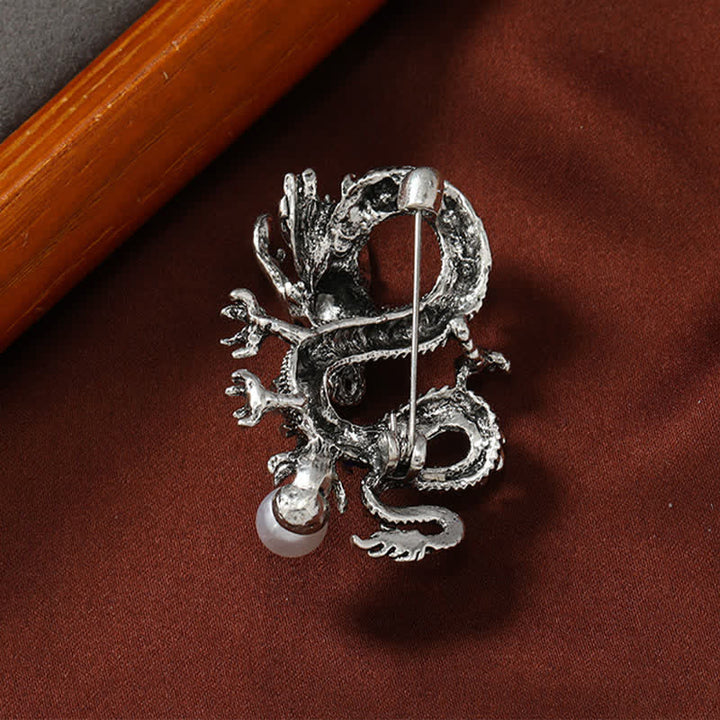 Buddha Stones Domineering Dragon Pearl Strength Brooch - image 7