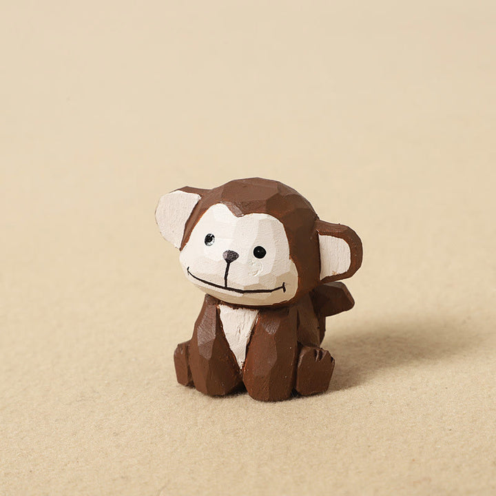 Buddha Stones Mini Small Chinese Zodiac Linden Wood Engraved Positive Home Decoration 4cm - Monkey 4cm(Color Shape and Size May vary) - image 13