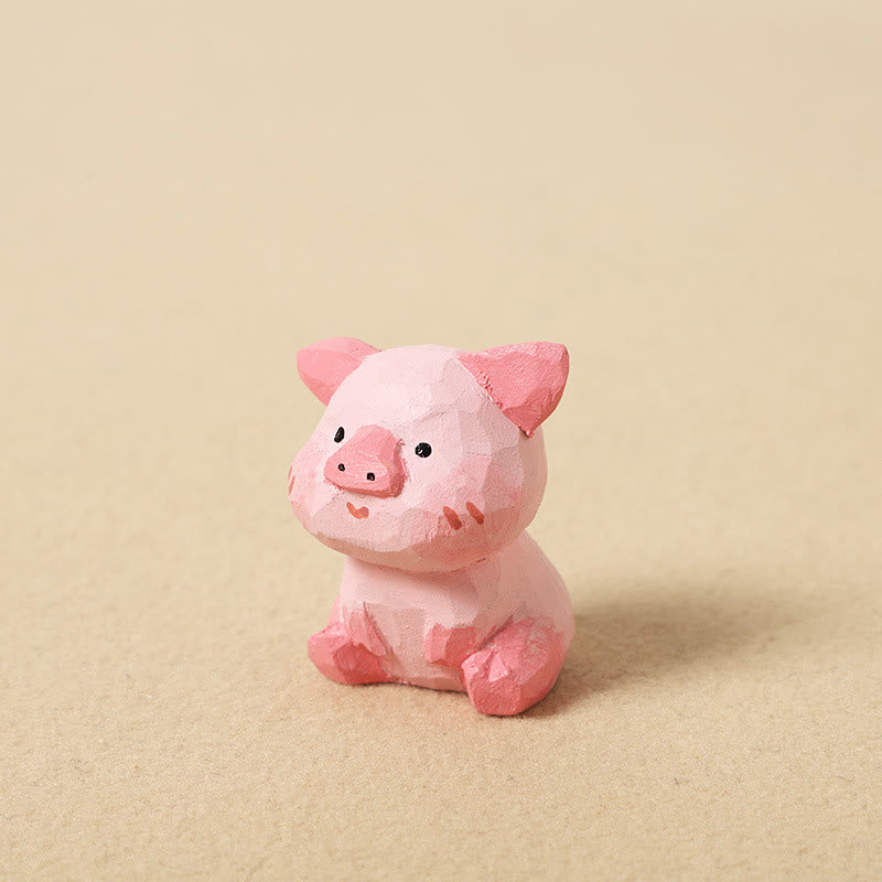 Buddha Stones Mini Small Chinese Zodiac Linden Wood Engraved Positive Home Decoration 4cm - Pig 4cm(Color Shape and Size May vary) - image 16