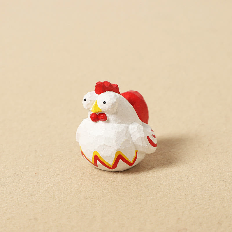 Buddha Stones Mini Small Chinese Zodiac Linden Wood Engraved Positive Home Decoration 4cm - Rooster 4cm(Color Shape and Size May vary) - image 14