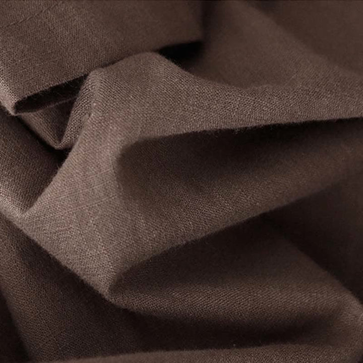 Buddha Stones Summer Minimalist Button-Up Drawstring Solid Women's Short Sleeve Dress With Pockets - image 9