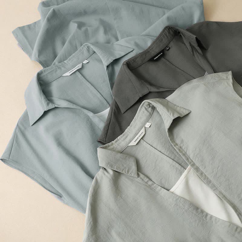 Buddha Stones Summer Minimalist Side Slit Solid Women's Summer Sleeveless Dress With Pocket - image 21