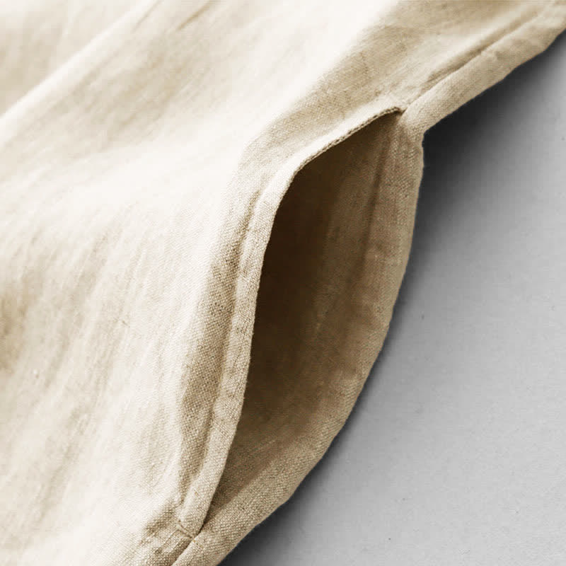 Buddha Stones Summer Embroidery Solid Women's Short Sleeve Dress With Pockets - image 13