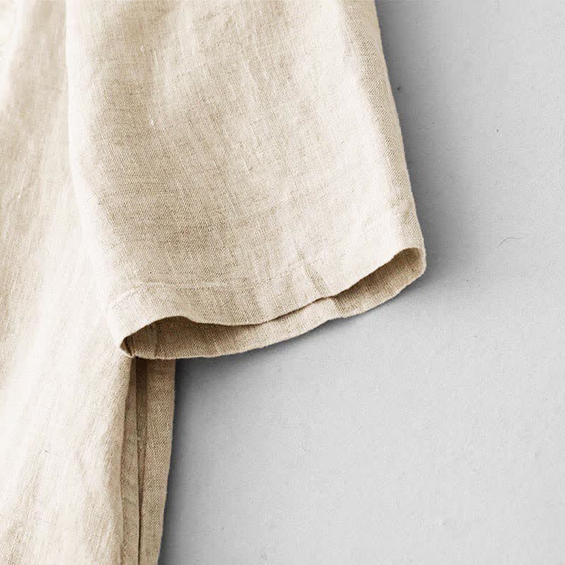 Buddha Stones Summer Embroidery Solid Women's Short Sleeve Dress With Pockets - image 12