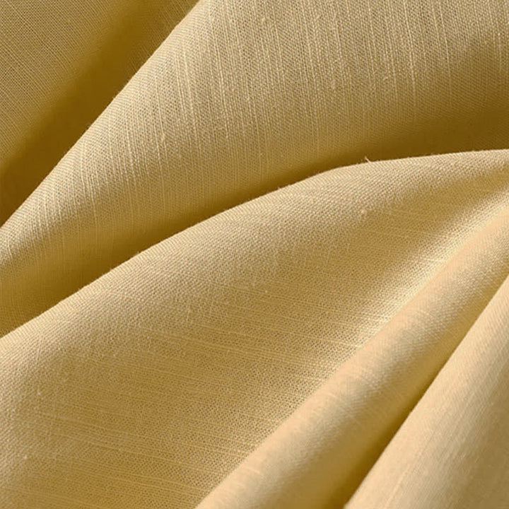 Buddha Stones Summer Drawstring Solid Women's Short Sleeve Dress With Pockets - image 9