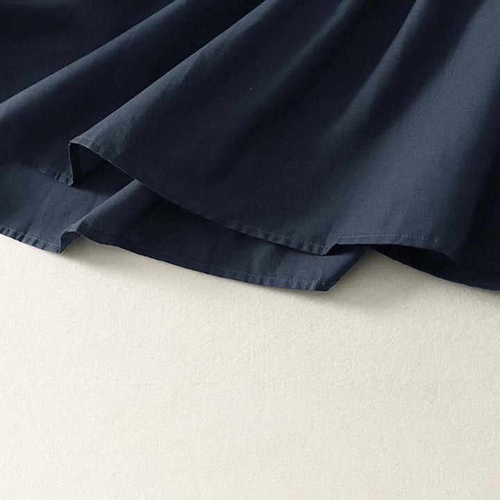 Buddha Stones Summer Drawstring Solid Women's Short Sleeve Dress With Pockets - image 13