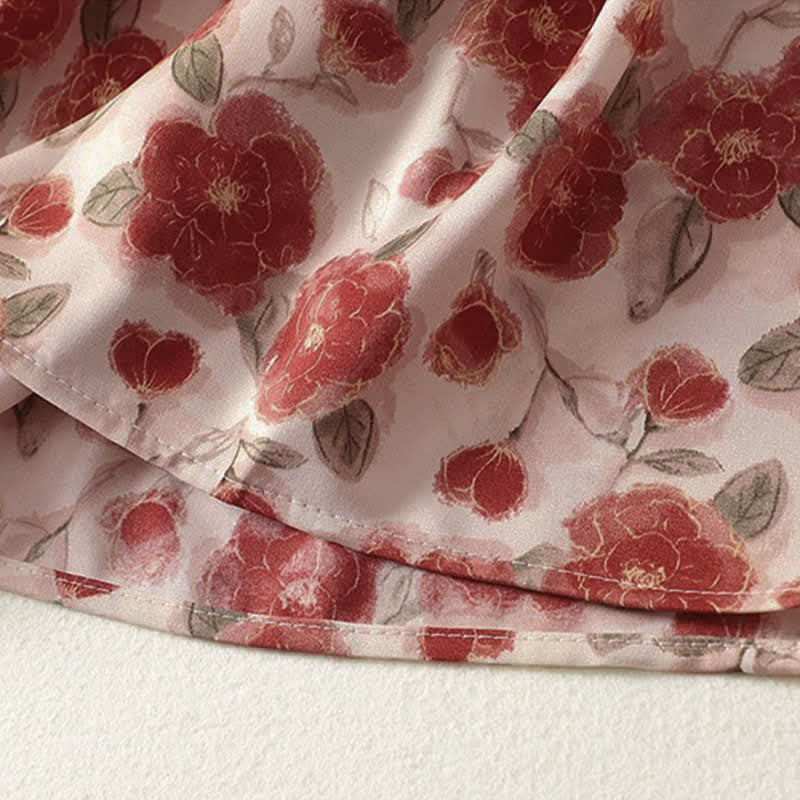 Buddha Stones Summer Floral Print Chiffon Women's Summer Sleeveless Dress With Pockets - image 6