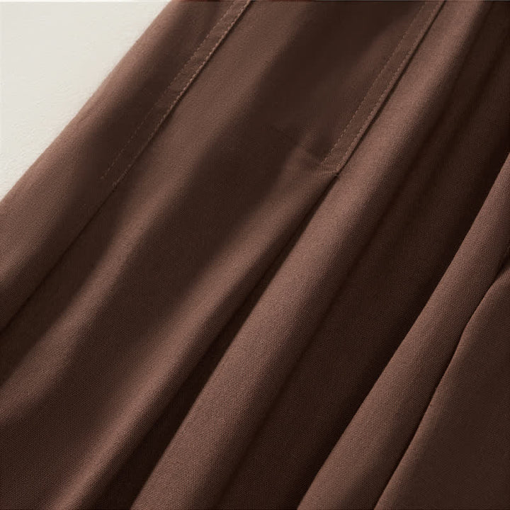 Buddha Stones Spring Casual Elastic Waist Pleated Solid Women's Harem Pants With Pockets - image 5