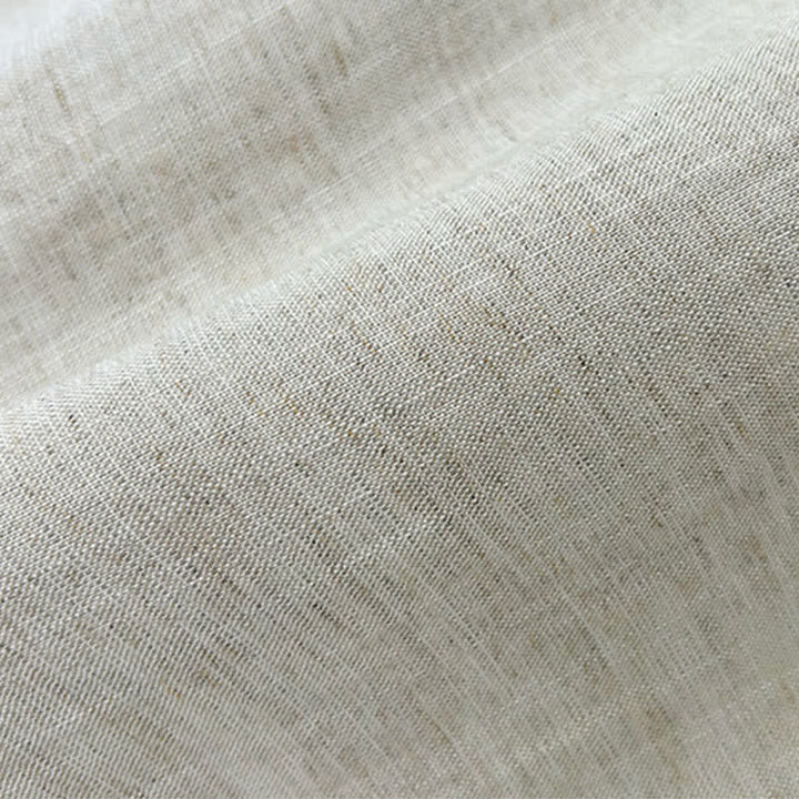 Buddha Stones Summer Minimalist Mandarin Collar Frog Button Solid Men's Short Sleeve Shirt - image 8