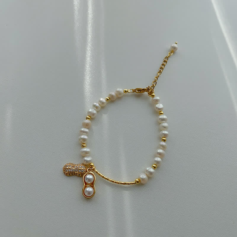 Buddha Stones Pearl Bead Peanut Good Things Happen Wisdom Bracelet - image 9