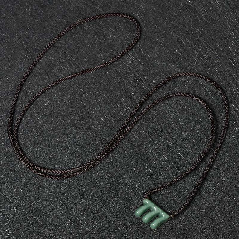 Buddha Stones Natural Green Jade 777 Angel Number Prosperity Necklace Pendant - image 3