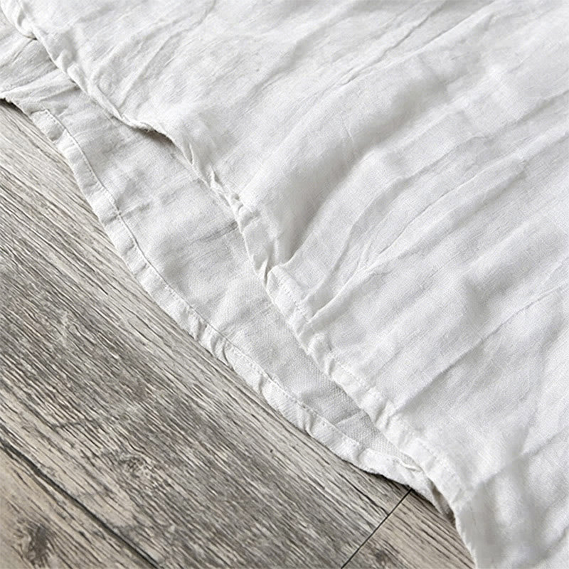 Buddha Stones Summer Half Buttons Rolled Sleeves Design Cotton Linen Men's Short Sleeve Shirt - image 19