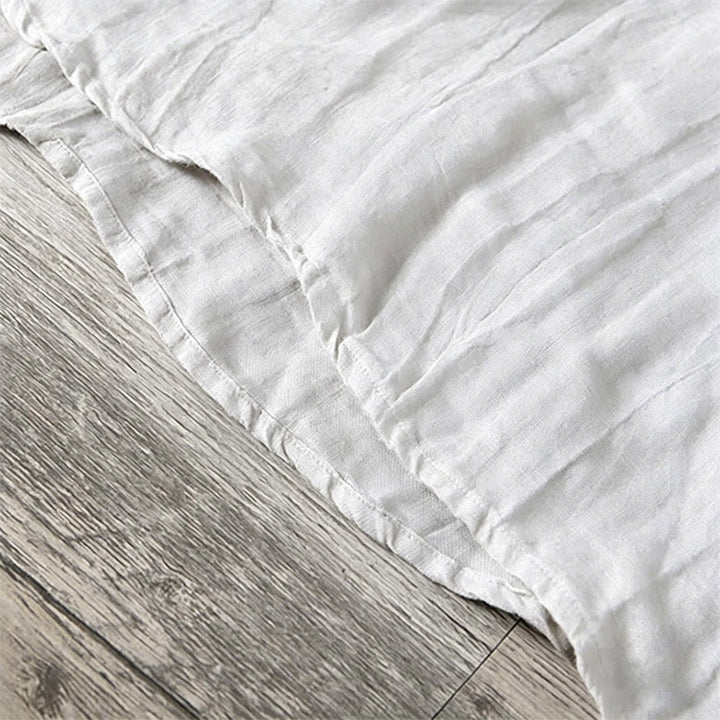 Buddha Stones Summer Half Buttons Rolled Sleeves Design Cotton Linen Men's Short Sleeve Shirt - image 19