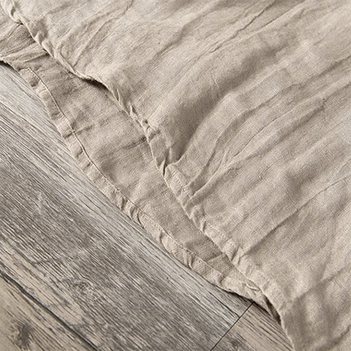 Buddha Stones Summer Half Buttons Rolled Sleeves Design Cotton Linen Men's Short Sleeve Shirt - image 12