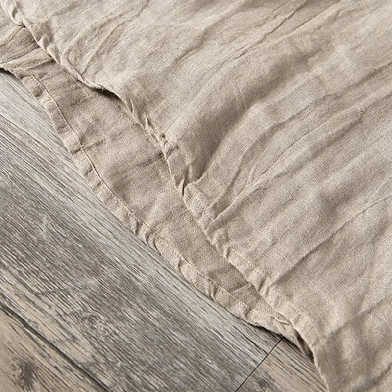 Buddha Stones Summer Half Buttons Turn-Down Collar Design Cotton Linen Men's Short Sleeve Shirt - image 12