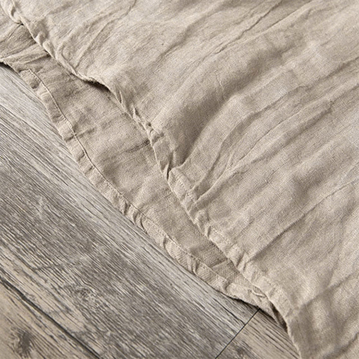 Buddha Stones Summer Half Buttons Turn-Down Collar Design Cotton Linen Men's Short Sleeve Shirt - image 12