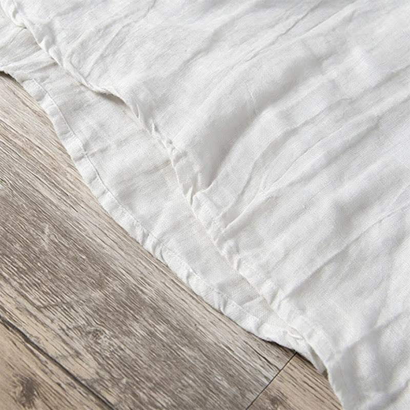 Buddha Stones Summer Half Buttons Turn-Down Collar Design Cotton Linen Men's Short Sleeve Shirt - image 19