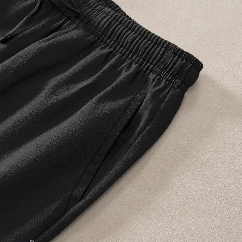 Buddha Stones Cotton Bandana Mosaic Pattern Men's Tapered Pants With Pockets - image 2